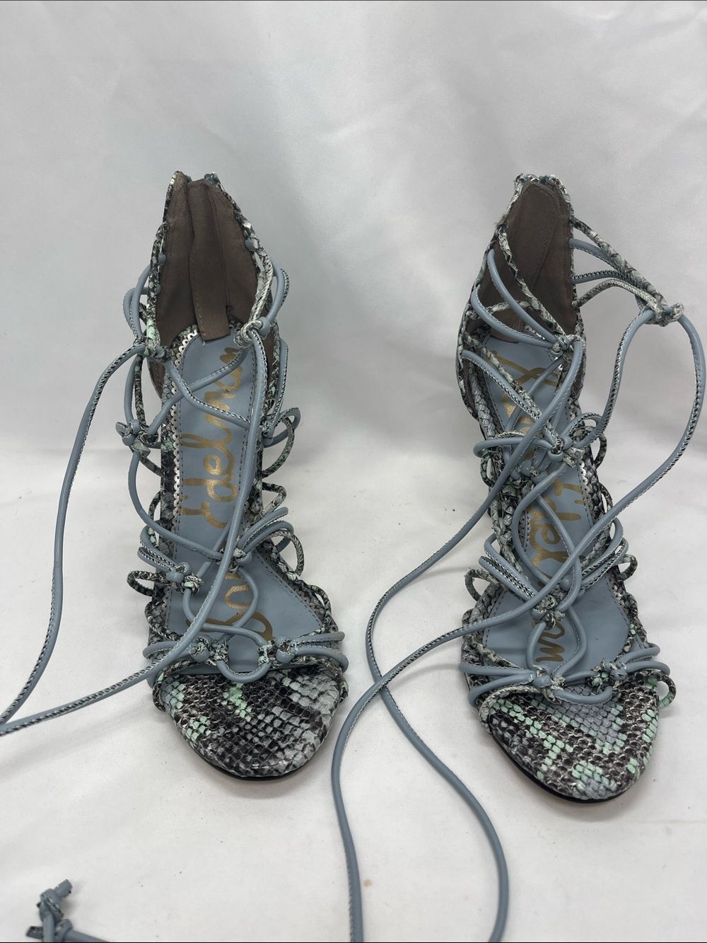 Sam Edelman Adella Knotted Snake Effect Sandals